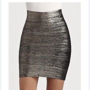 Bcbg skirt metallic bandage